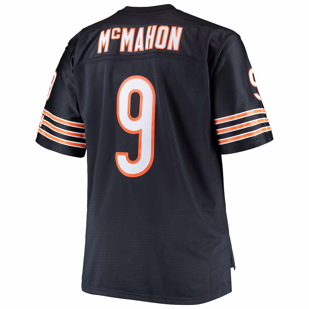Jim Mcmahon Chicago Bears Mitchell & Ness Big & Tall 1985 Retired Player Replica Jersey - Navy - PersonalJerseys