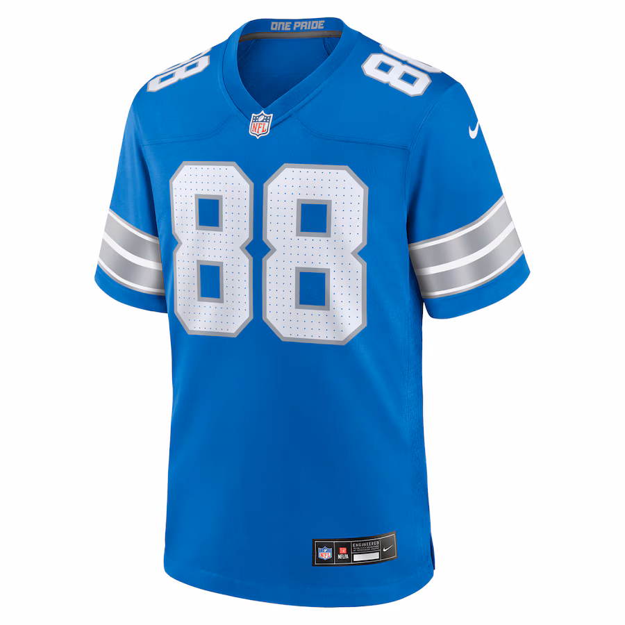 Kenny Yeboah Detroit Lions Nike Team Game Jersey - Blue - PersonalJerseys