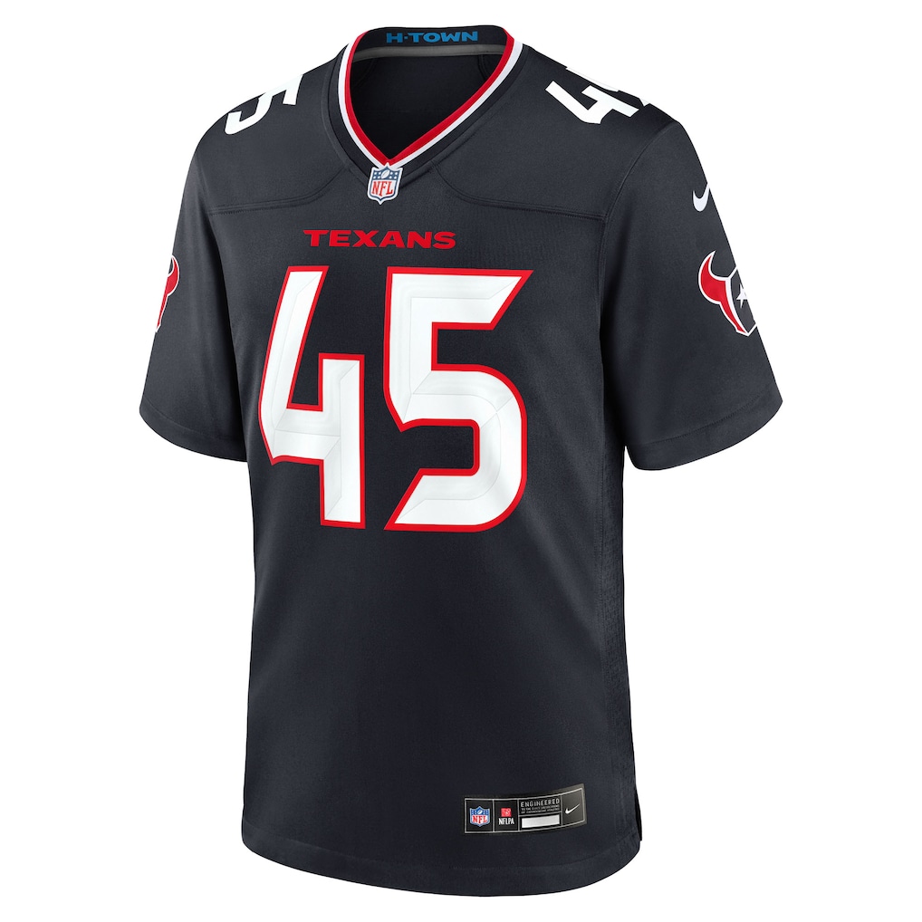 Jakob Johnson Houston Texans Nike Team Game Jersey - Navy - PersonalJerseys