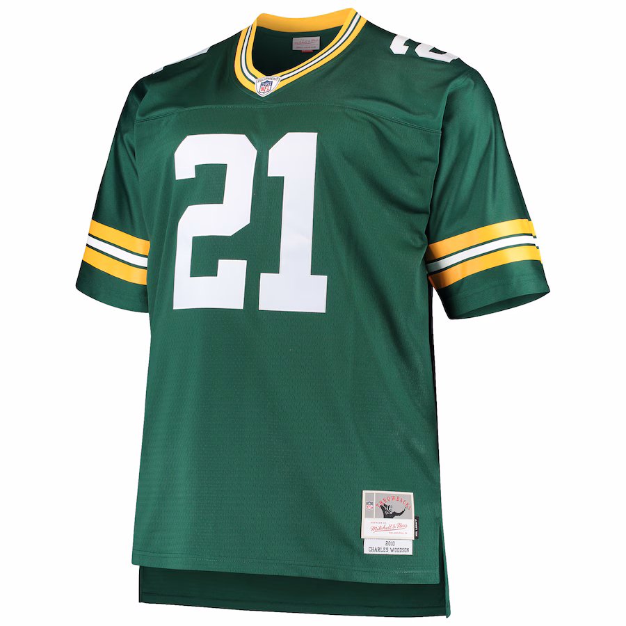 Charles Woodson Green Bay Packers Mitchell & Ness Big & Tall 2010 Retired Player Replica Jersey - Green - PersonalJerseys