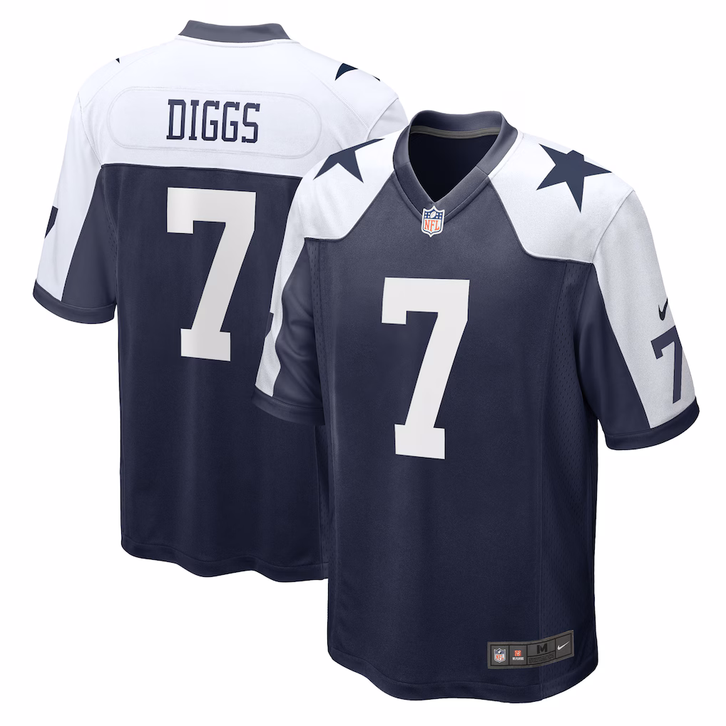 Trevon Diggs Dallas Cowboys Nike Alternate Game Team Jersey - Navy - PersonalJerseys