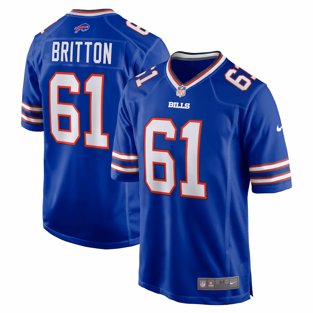Gunner Britton Buffalo Bills Nike Game Jersey - Royal - PersonalJerseys