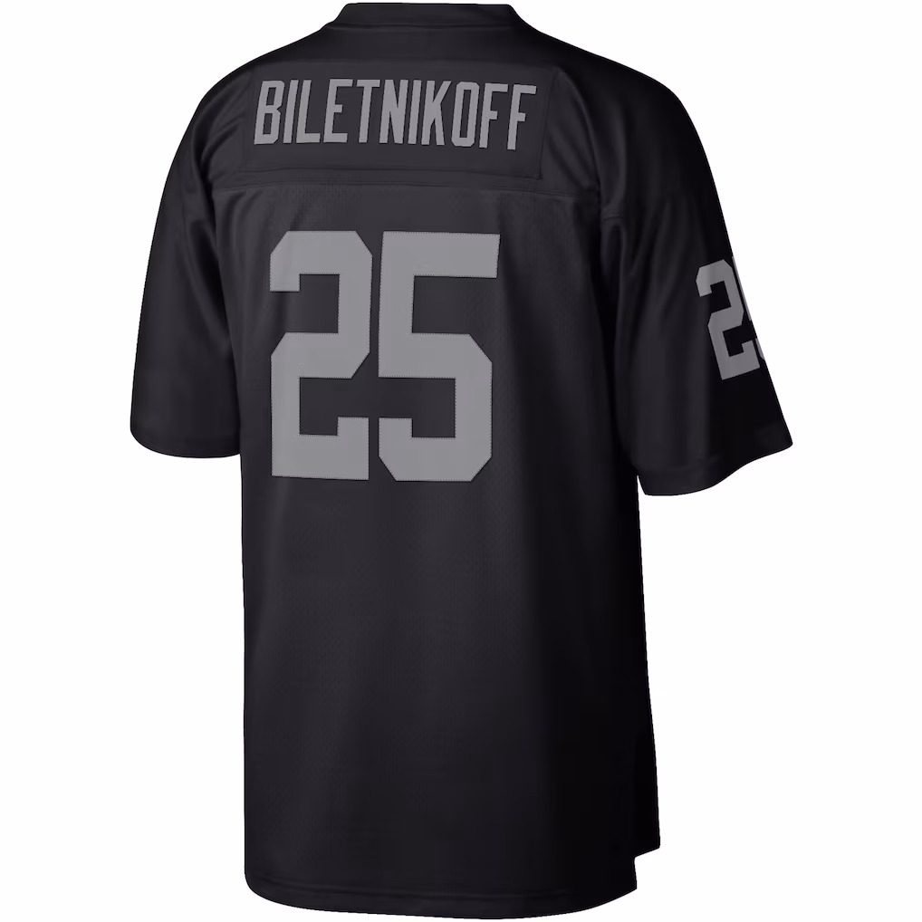 Fred Biletnikoff Las Vegas Raiders Mitchell & Ness Legacy Replica Jersey - Black - PersonalJerseys