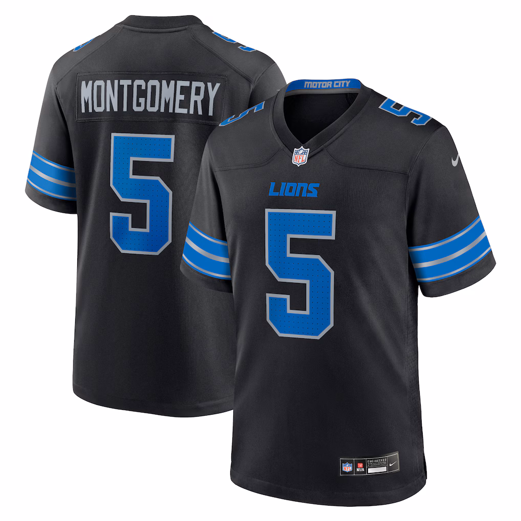David Montgomery Detroit Lions Nike 2Nd Alternate Game Jersey - Black - PersonalJerseys