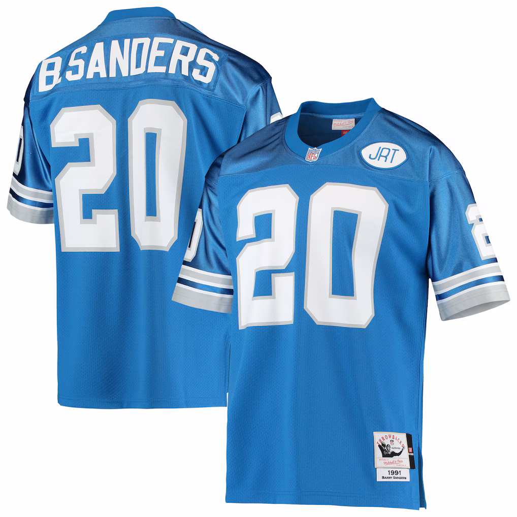 Barry Sanders Detroit Lions 1991 Mitchell & Ness Authentic Throwback Retired Player Jersey - Blue - PersonalJerseys