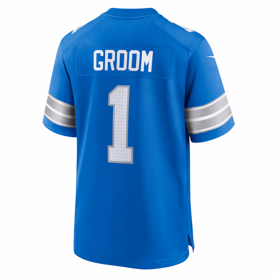 Number 1 Groom Detroit Lions Nike Game Jersey - Blue - PersonalJerseys