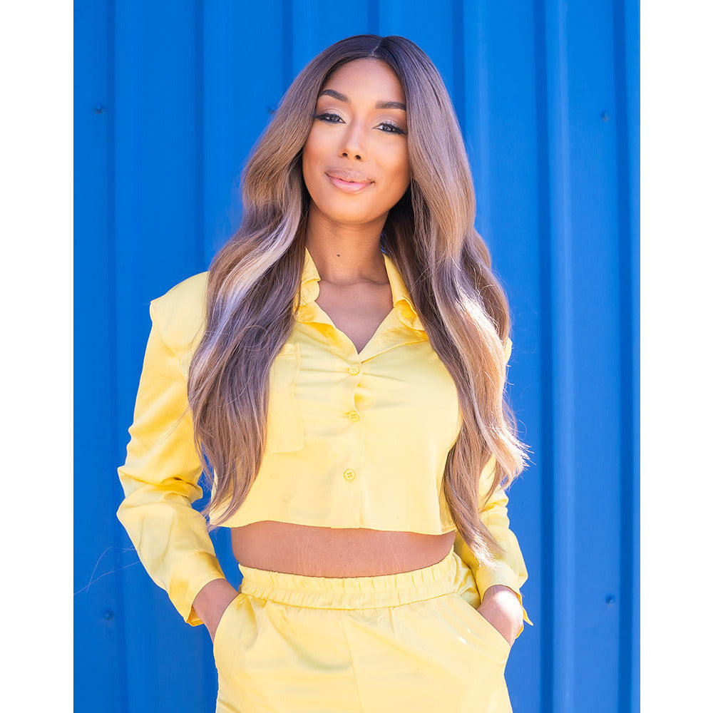 Sensationnel Butta Human Hair Blend HD Lace Front Wig - Loose Beach Wave 28