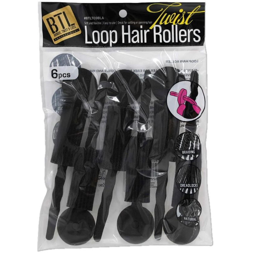 BTL Twist Loop Hair Rollers 6 PCS - BTLT09BLA
