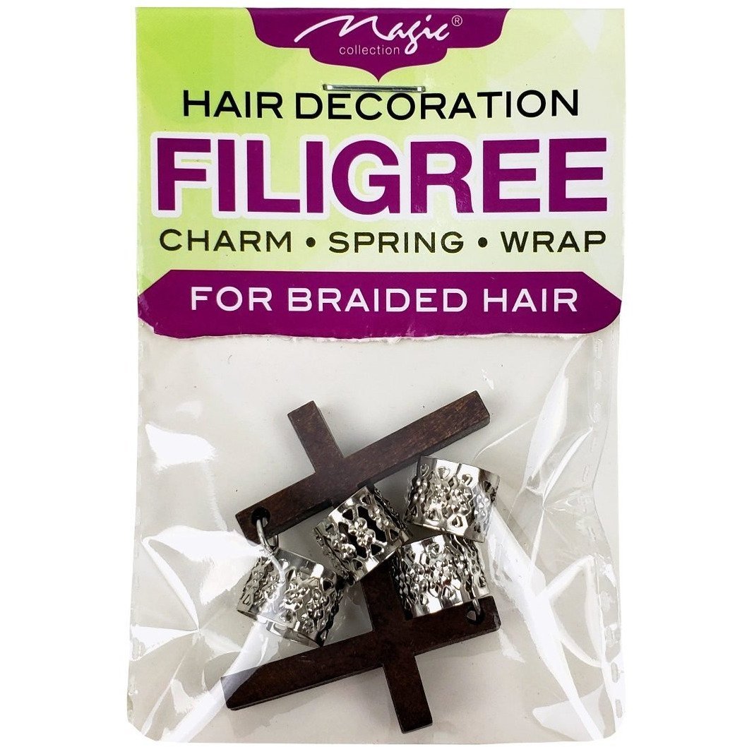 Magic Collection Filigree Tube With Cross, Silver #FILICHA14C