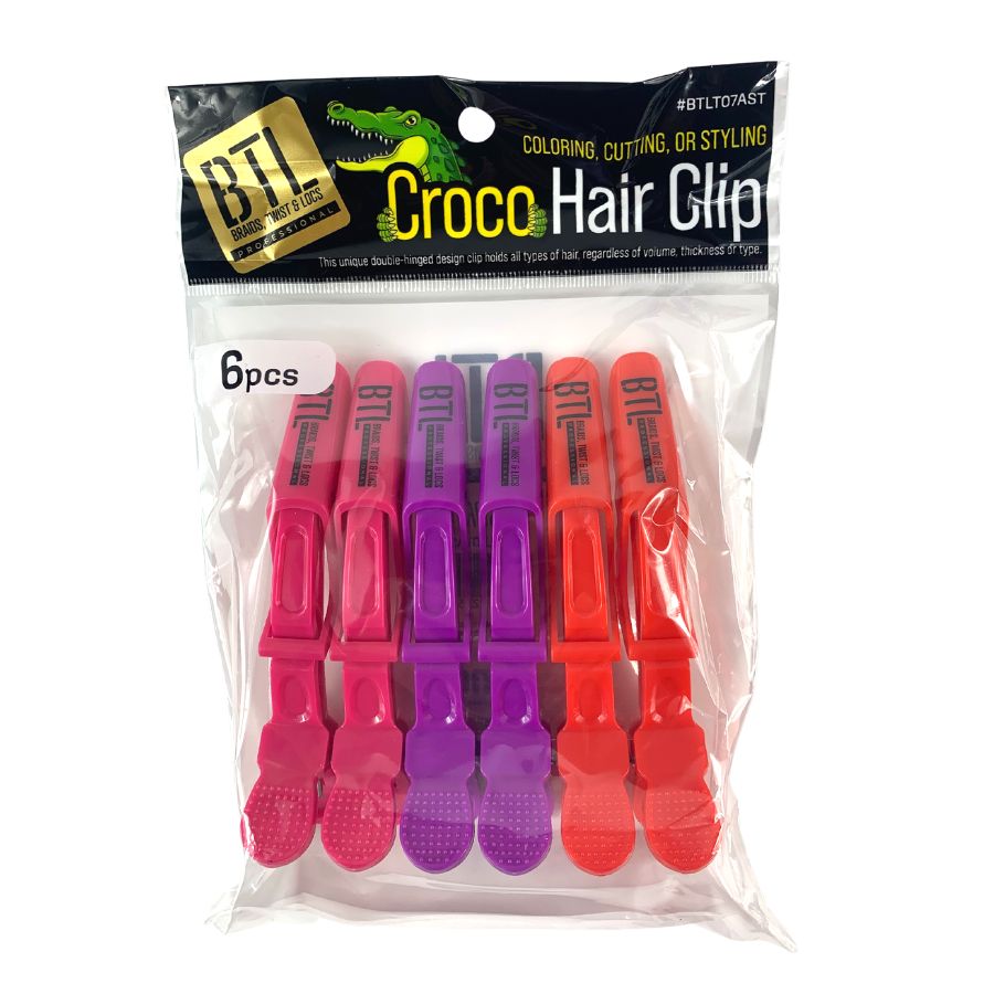 BTL Croco Hair Clips 6 PCS - BTLT07AST