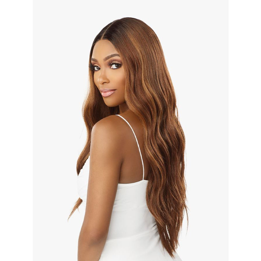 Sensationnel Butta Human Hair Blend HD Lace Front Wig - Loose Beach Wave 28