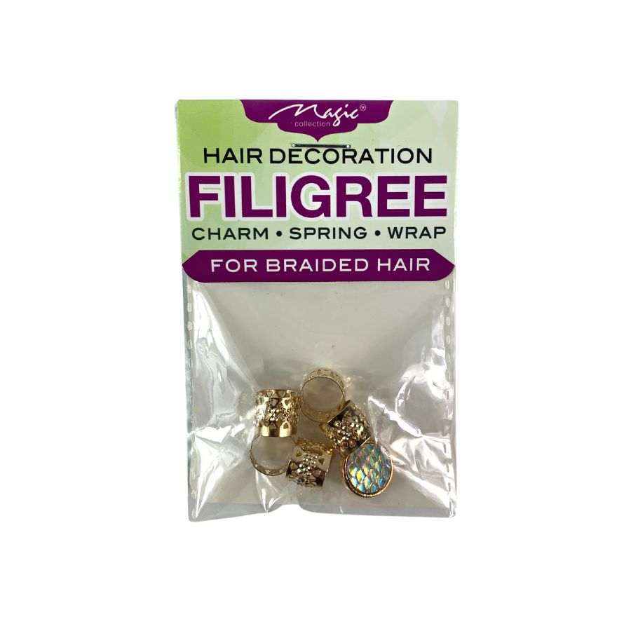 Magic Collection Filigree Tube With Disc Charm, Gold #FILICHA11