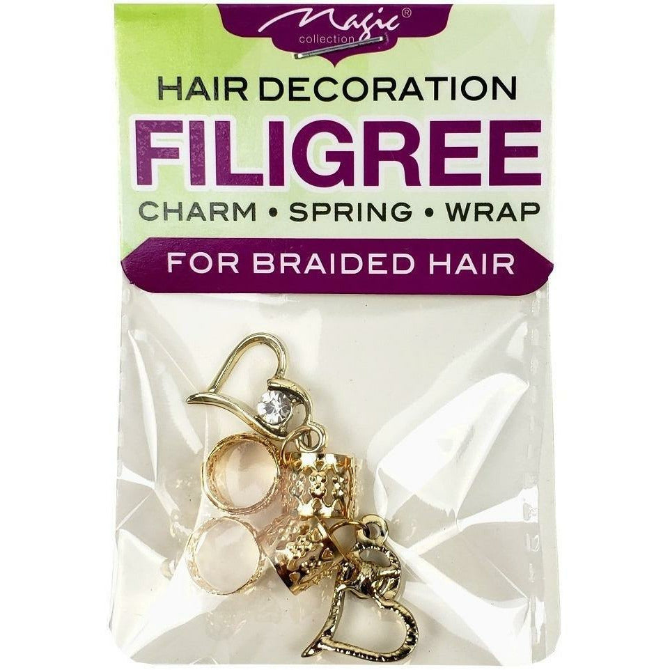 Magic Collection Filigree Tube With Heart Charm, Assorted #FILICHA11H