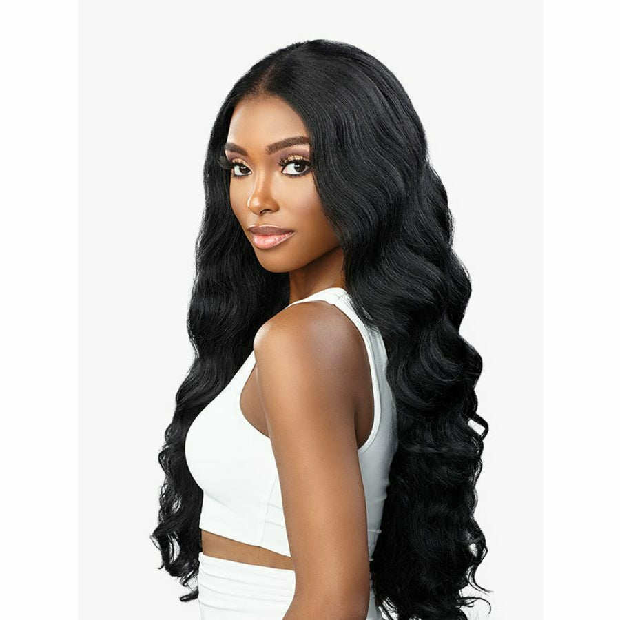 Sensationnel Butta Human Hair Blend HD Lace Front Wig - Curly Body 26