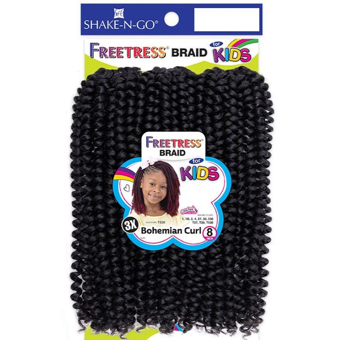 FreeTress Synthetic Kids Braids - 3X Bohemian Curl 8