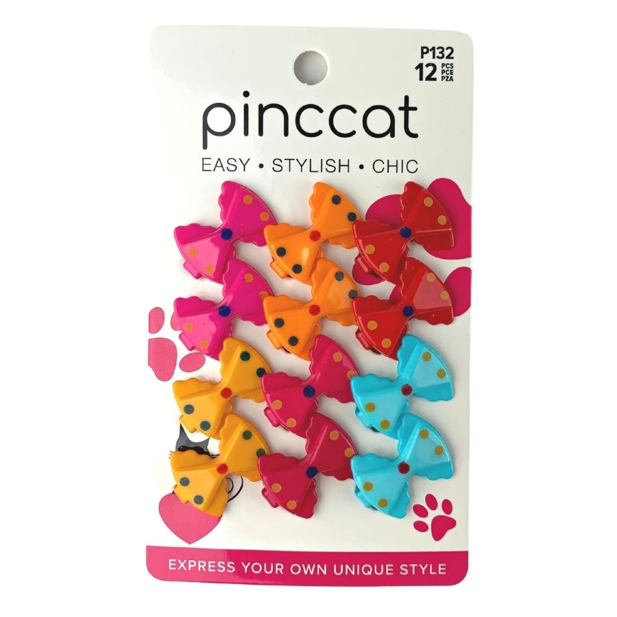 Absolute New York Pinccat Mini Bowknot Hair Clips Assorted- P132