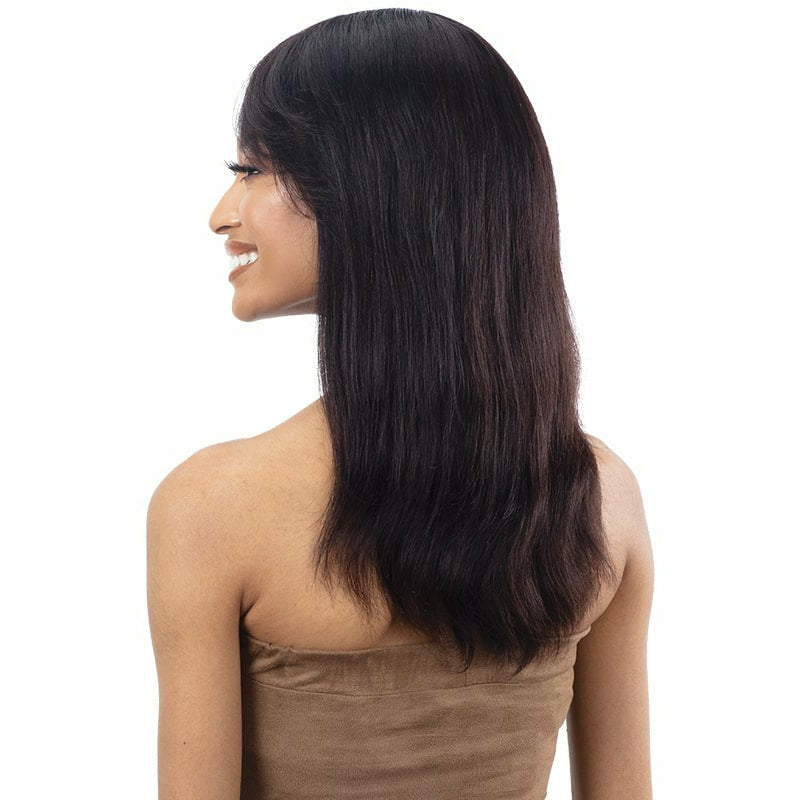 Shake-N-Go Girlfriend 100% Virgin Human Hair Wig - Straight Curtain Bang