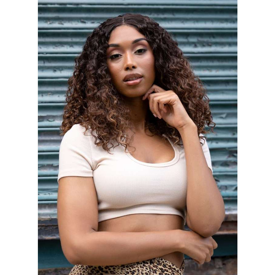 Sensationnel Butta Human Hair Blend HD Lace Front Wig - Water Wave 16