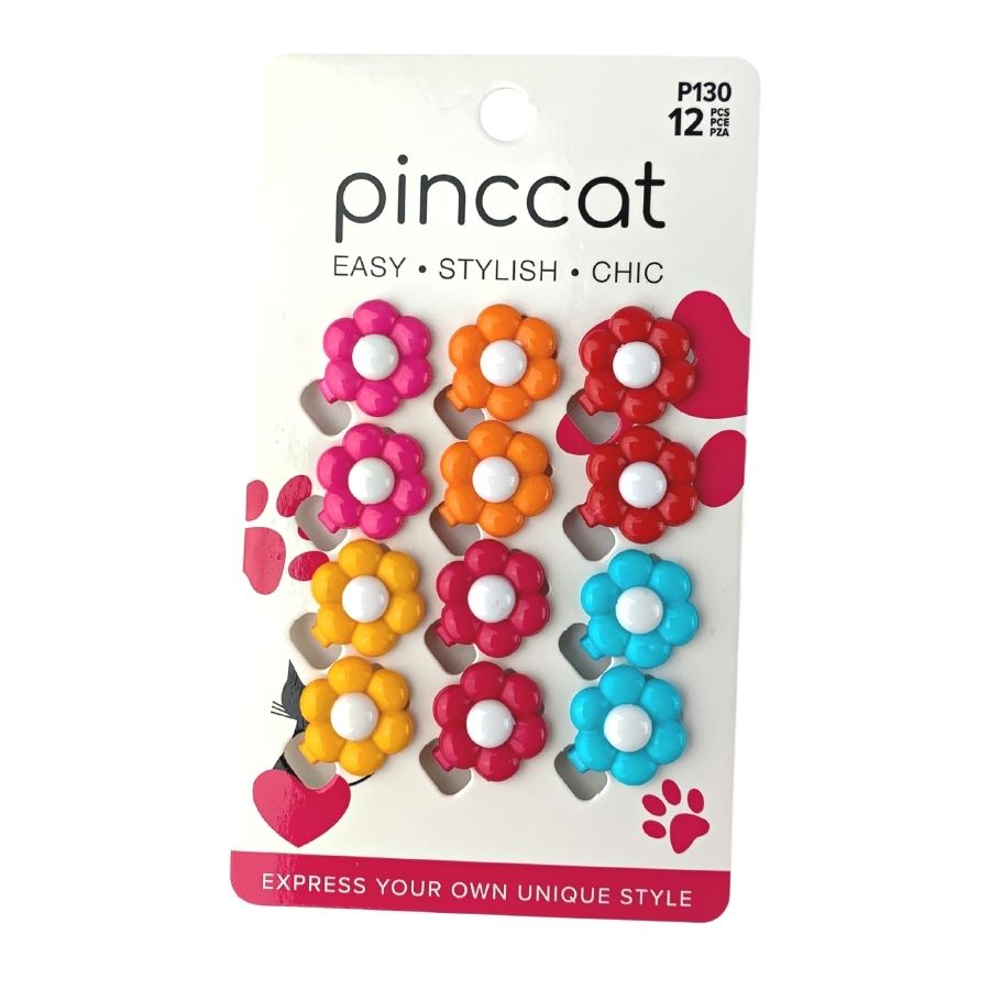 Absolute New York Pinccat Mini Flower Hair Clips Assorted- P130