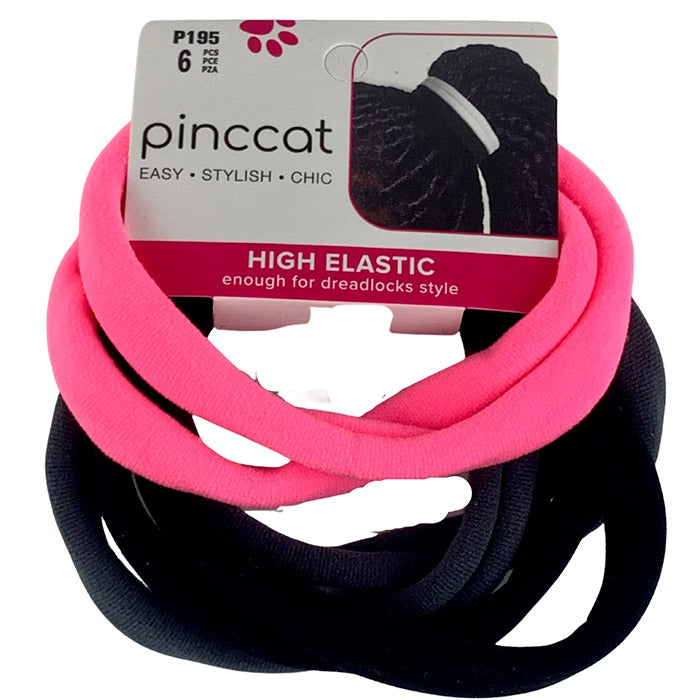 Absolute New York Pinccat 6 PCS Thick Elastic Hair Band Ties Assorted - P195