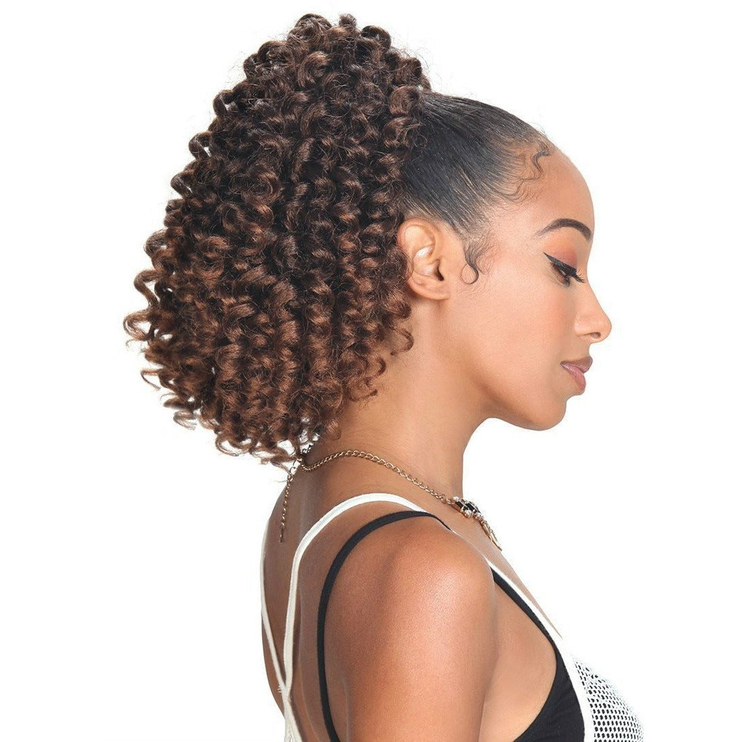 Zury Miss V Synthetic Drawstring Ponytail – Rod Set