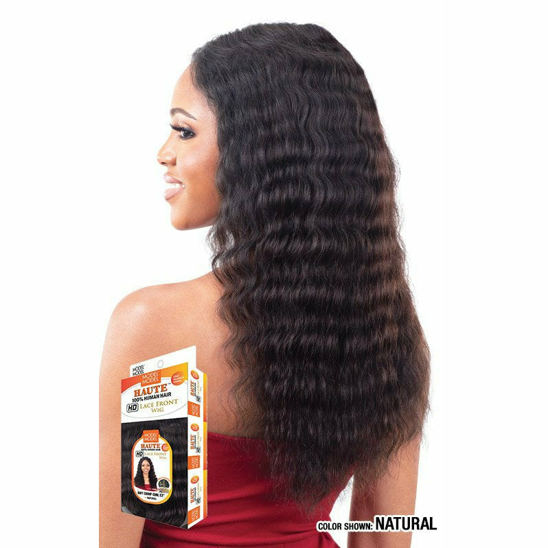 Model Model Haute 100% Human Hair HD Lace Front Wig - Soft Crimp Curl 22