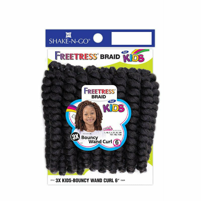 FreeTress Synthetic Kids Braids - 3X Bouncy Wand Curl 6
