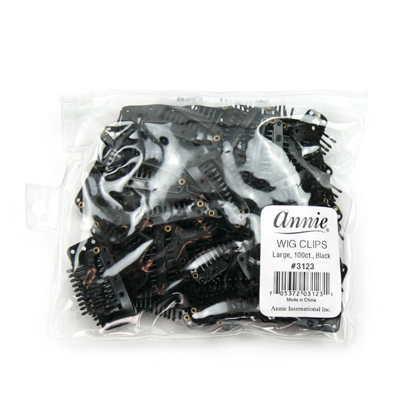 Annie Large Wig Clips Black 100 PCS #3123