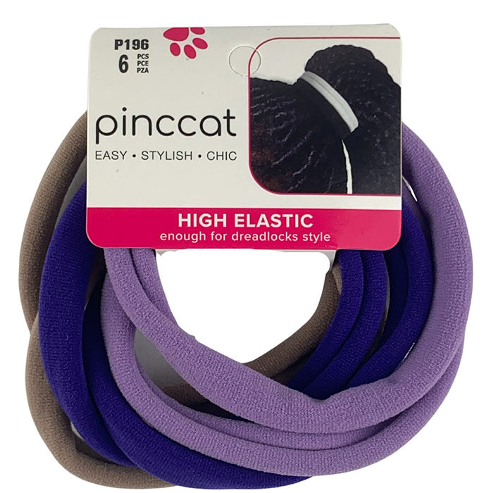 Absolute New York Pinccat 6 PCS Thick Elastic Hair Band Ties Assorted - P196
