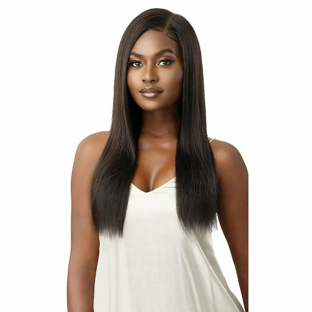 Outre MyTresses Black Label 100% Unprocessed Human Hair Lace Frontal Wig – HH-Virgin Straight 24