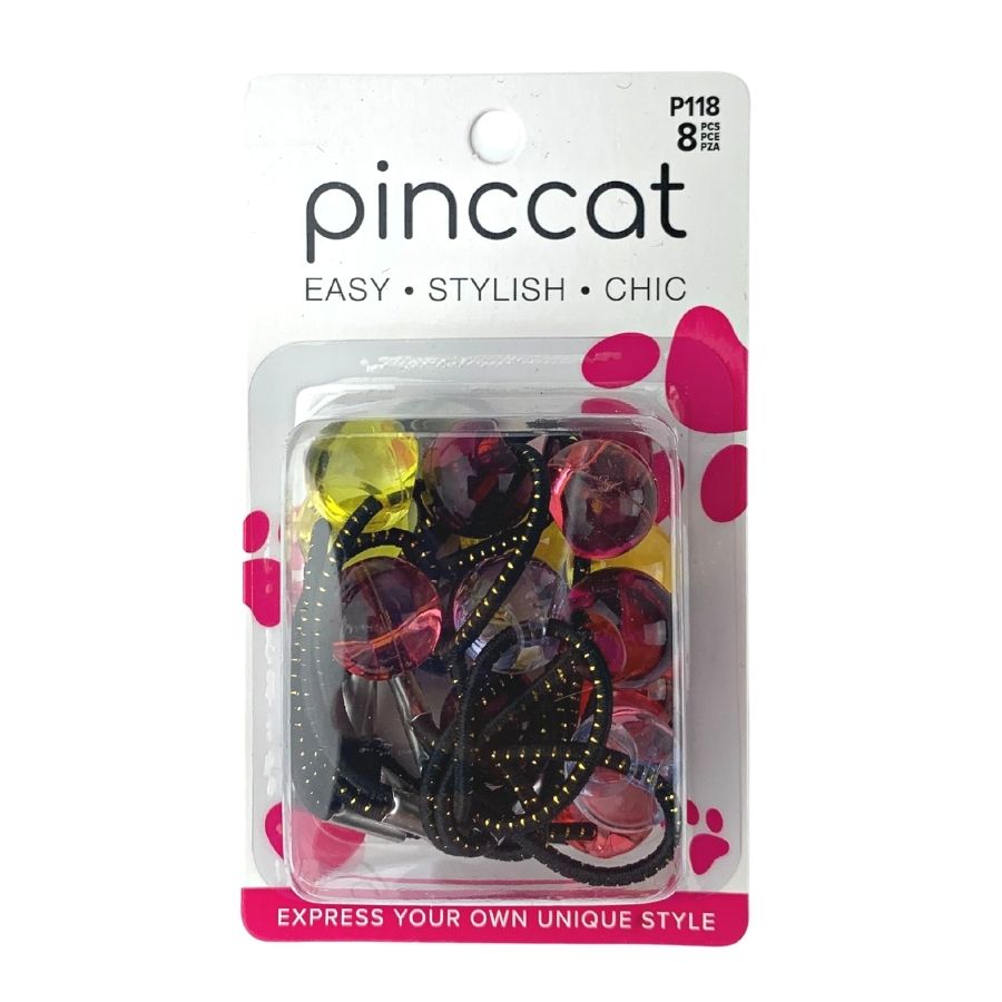 Absolute New York Pinccat Small Marble Bands Assorted - P118 (8 PCs)