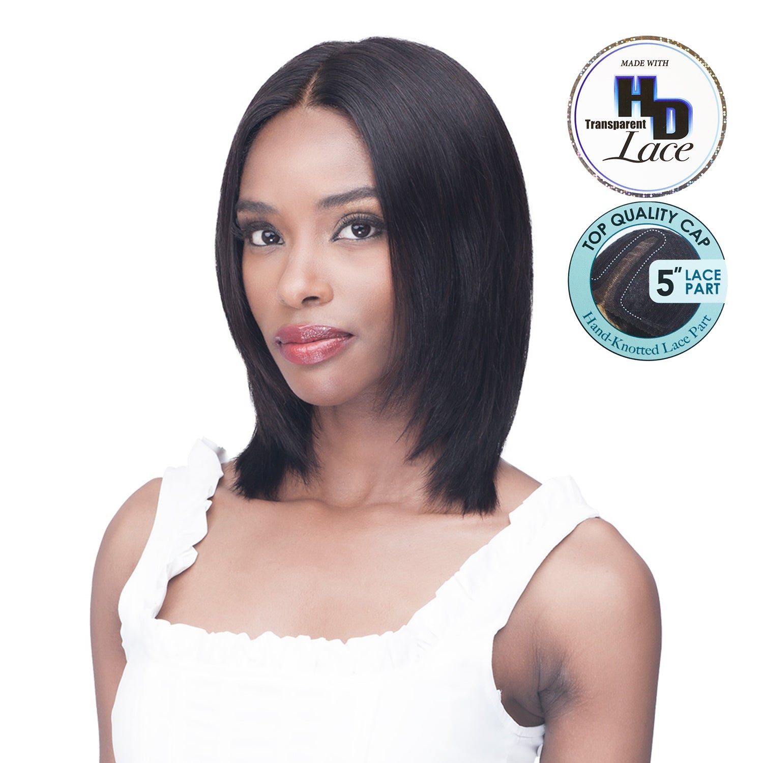Bobbi Boss 100% Unprocessed Brazilian Virgin Remy Bundle Hair Lace Wig - Straight 12