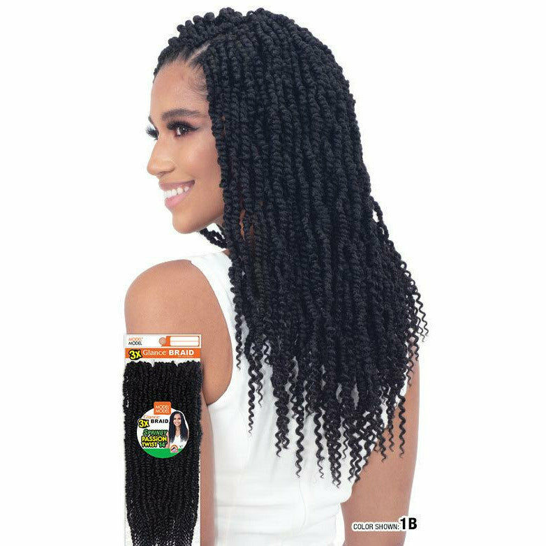 Model Model Glance Braids – 3x Springy Passion Twist 14