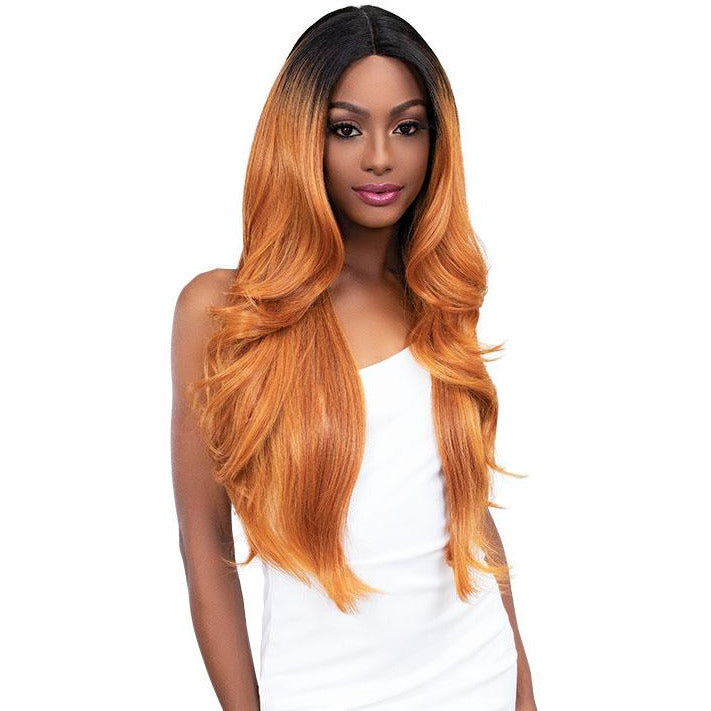 Janet Collection Synthetic Extended Deep Part Lace Front Wig - Junny