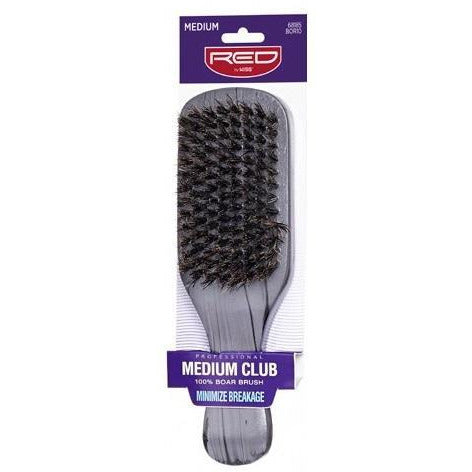 Red by Kiss Medium Club 100% Boar Bristle #BOR10
