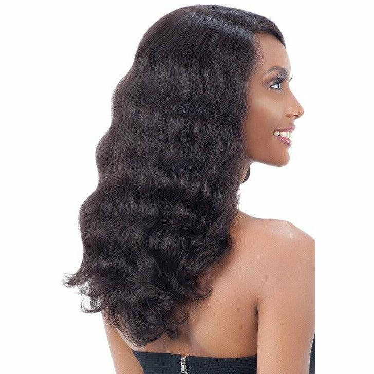 Shake N' Go Naked Brazilian Natural 100% Human Hair Deep Invisible L-Part Lace Front Wig - Body Wave
