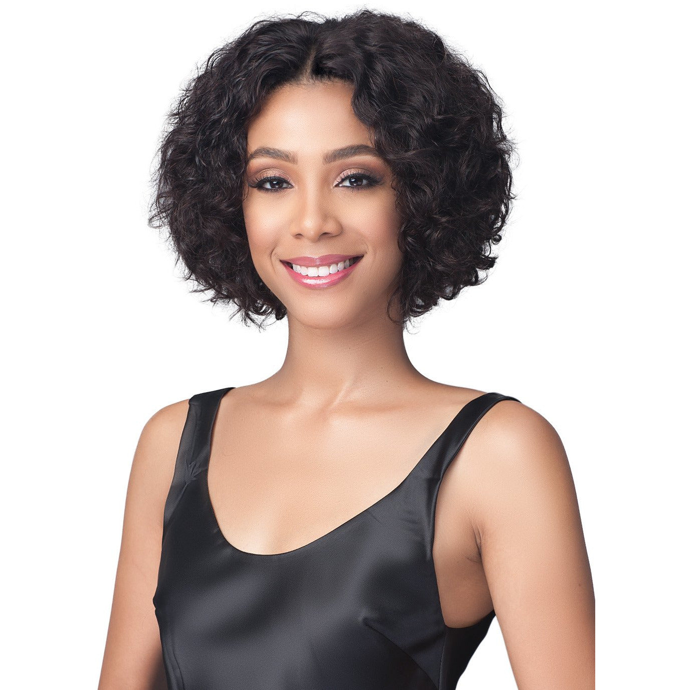 Bobbi Boss 100% Unprocessed Brazilian Virgin Remy Bundle Hair Full Lace Wig - Natural Curl 12