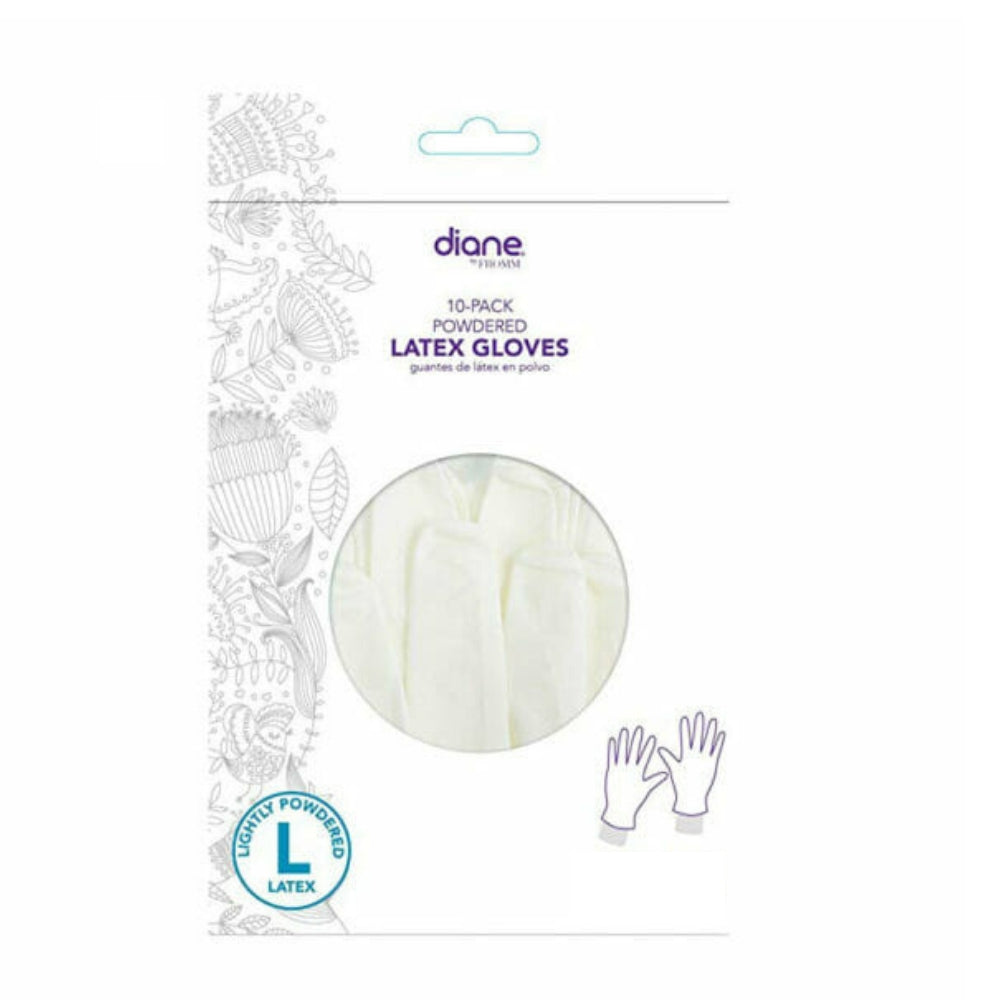 Diane 10 Pack Powdered Latex Gloves