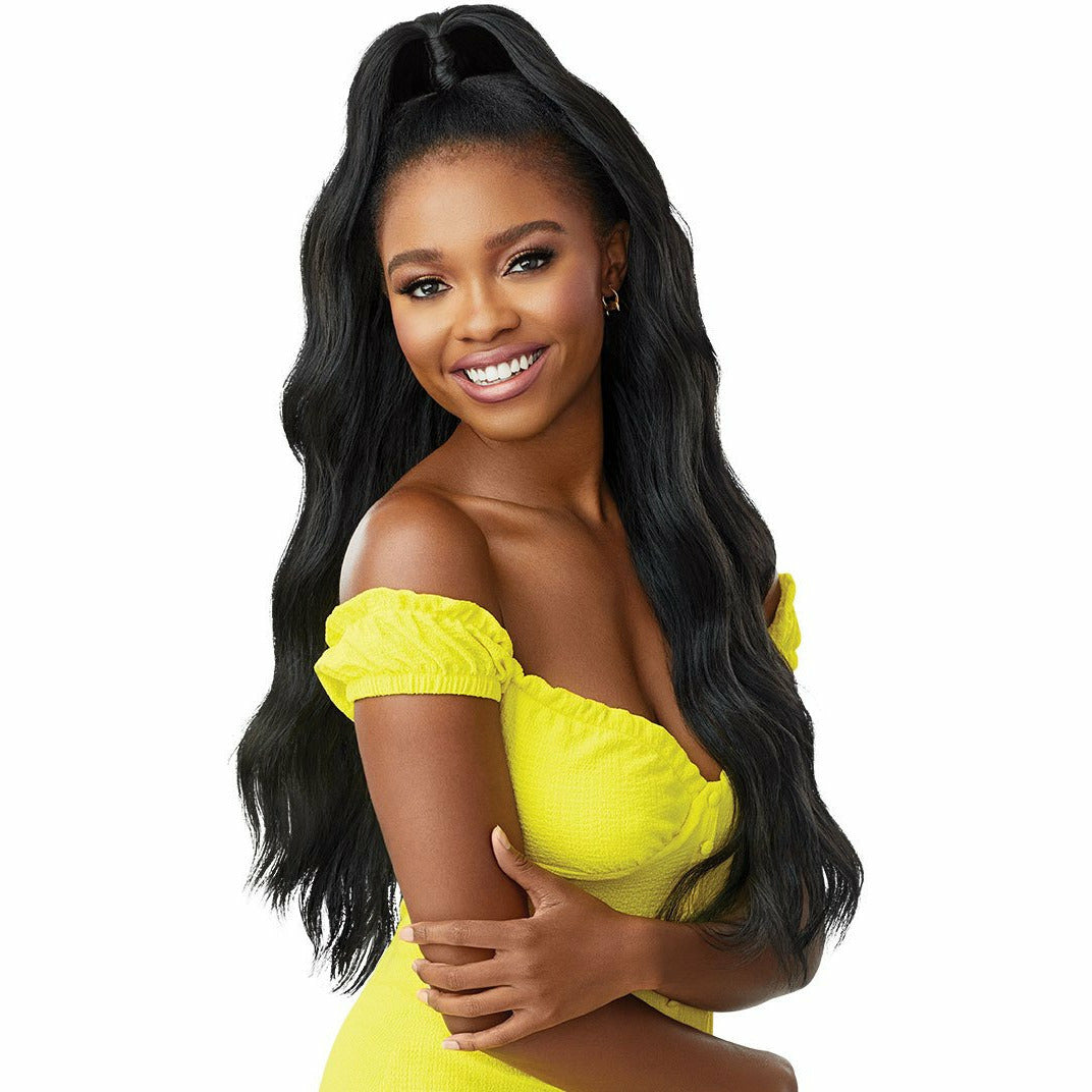 Outre Converti-Cap Synthetic Drawstring Half Wig - Love Affair