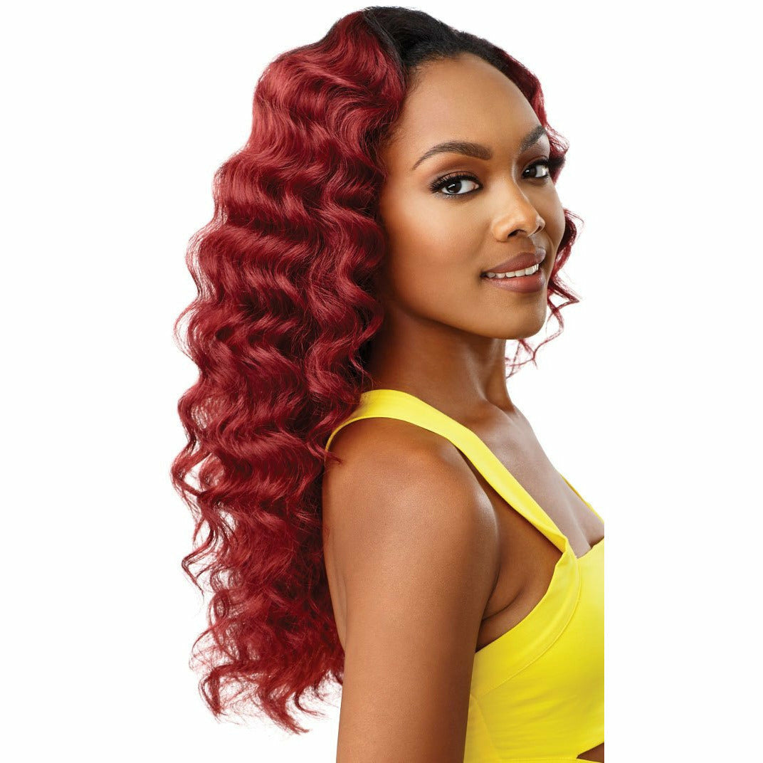 Outre Converti-Cap Synthetic Drawstring Half Wig - Cascade Queen