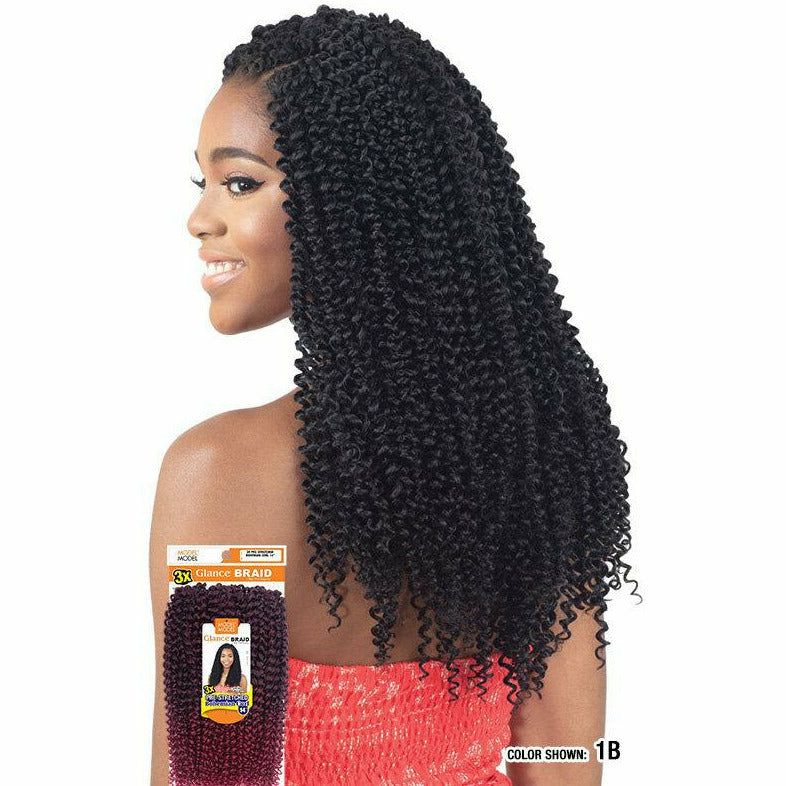 Model Model Glance Braids – 3x Pre-Stretched Bohemian Curl 14
