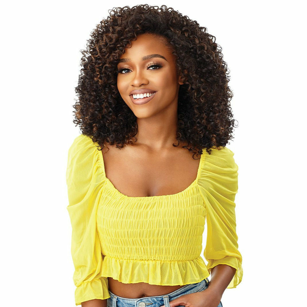 Outre Converti-Cap + Bang Synthetic Drawstring Half Wig - Fearless Diva