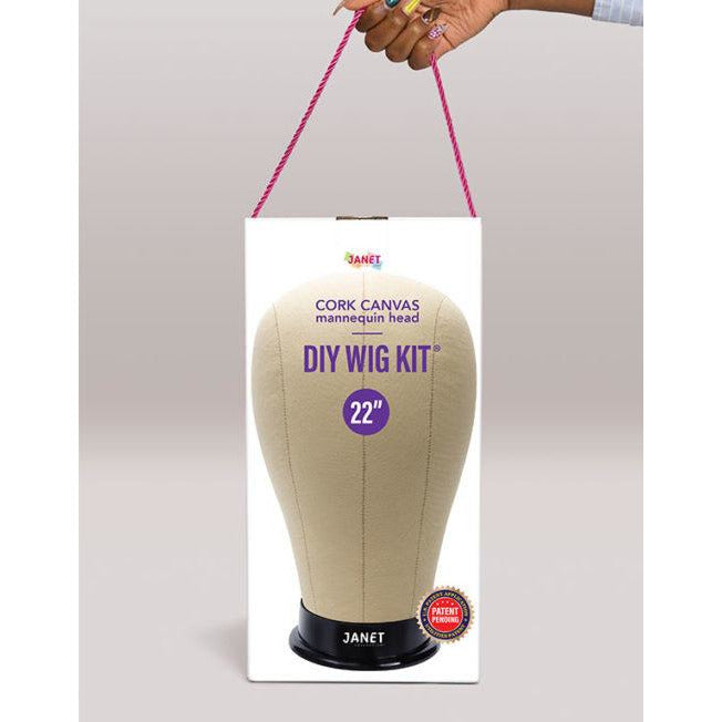 Janet Collection Cork Canvas Mannequin Head - DIY Wig Kit