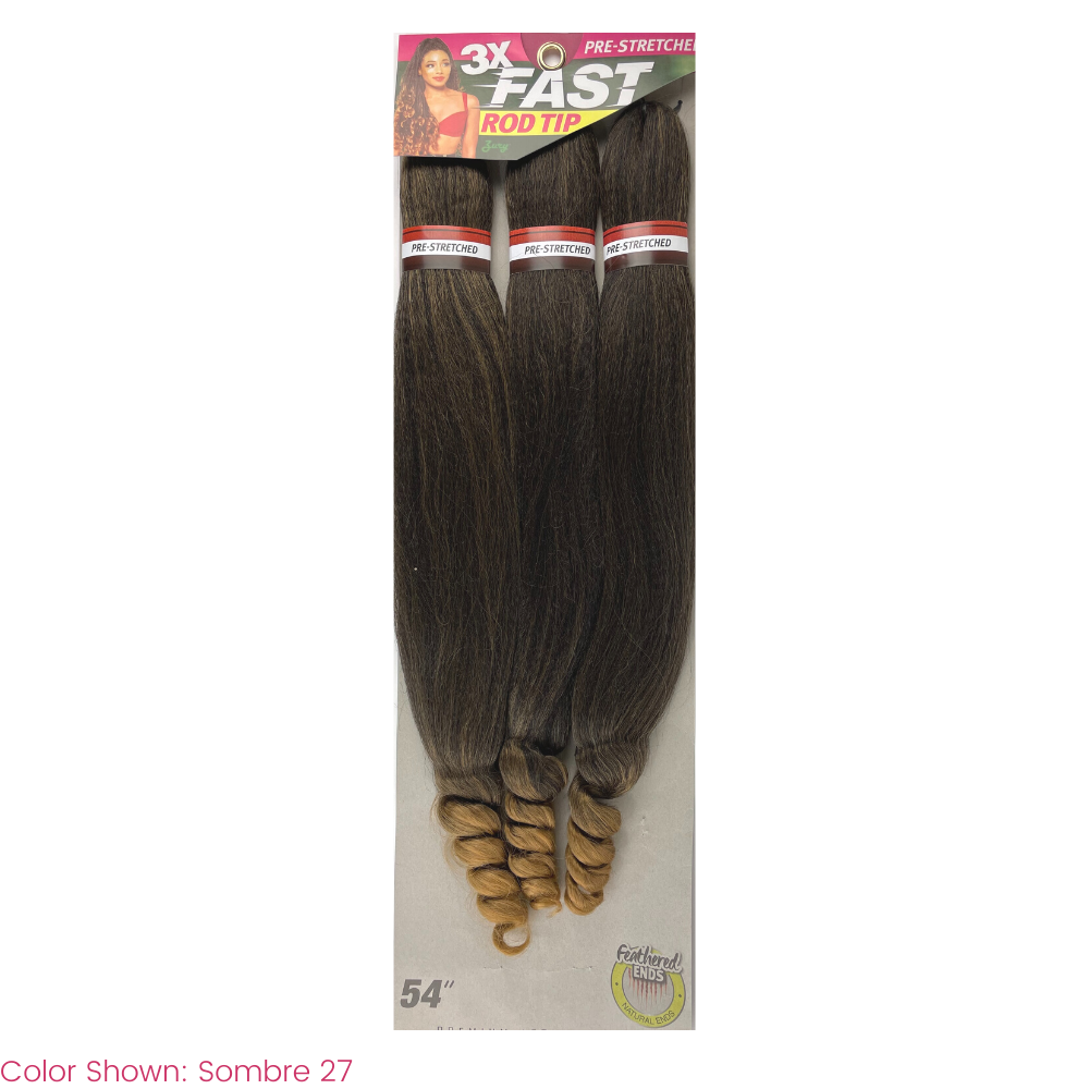 Zury Sis Pre-Stretched Synthetic Braids -  3X  Fast Rod Tip 54