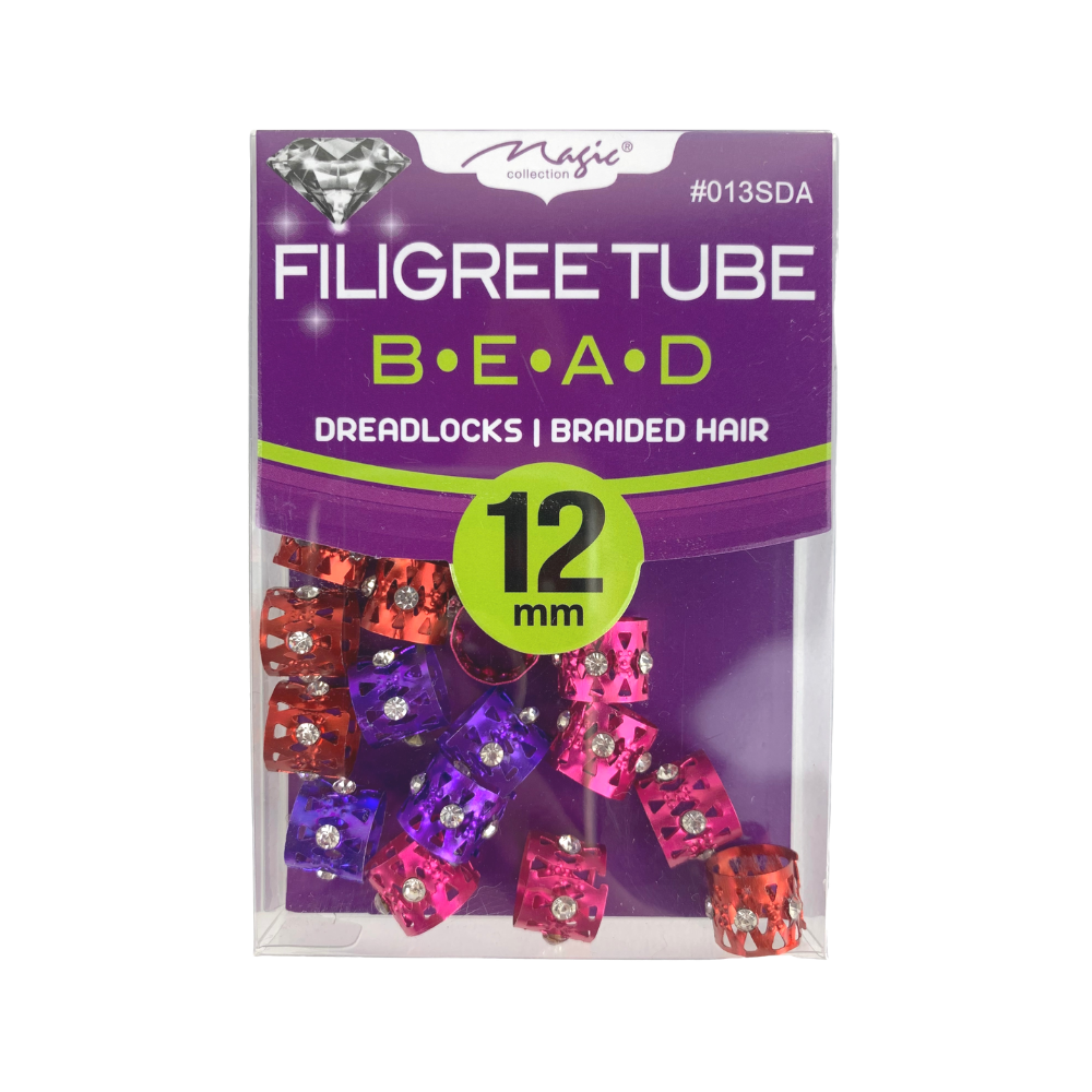 Magic Collection 12MM Studded Filigree Tube #013SDA - Assorted