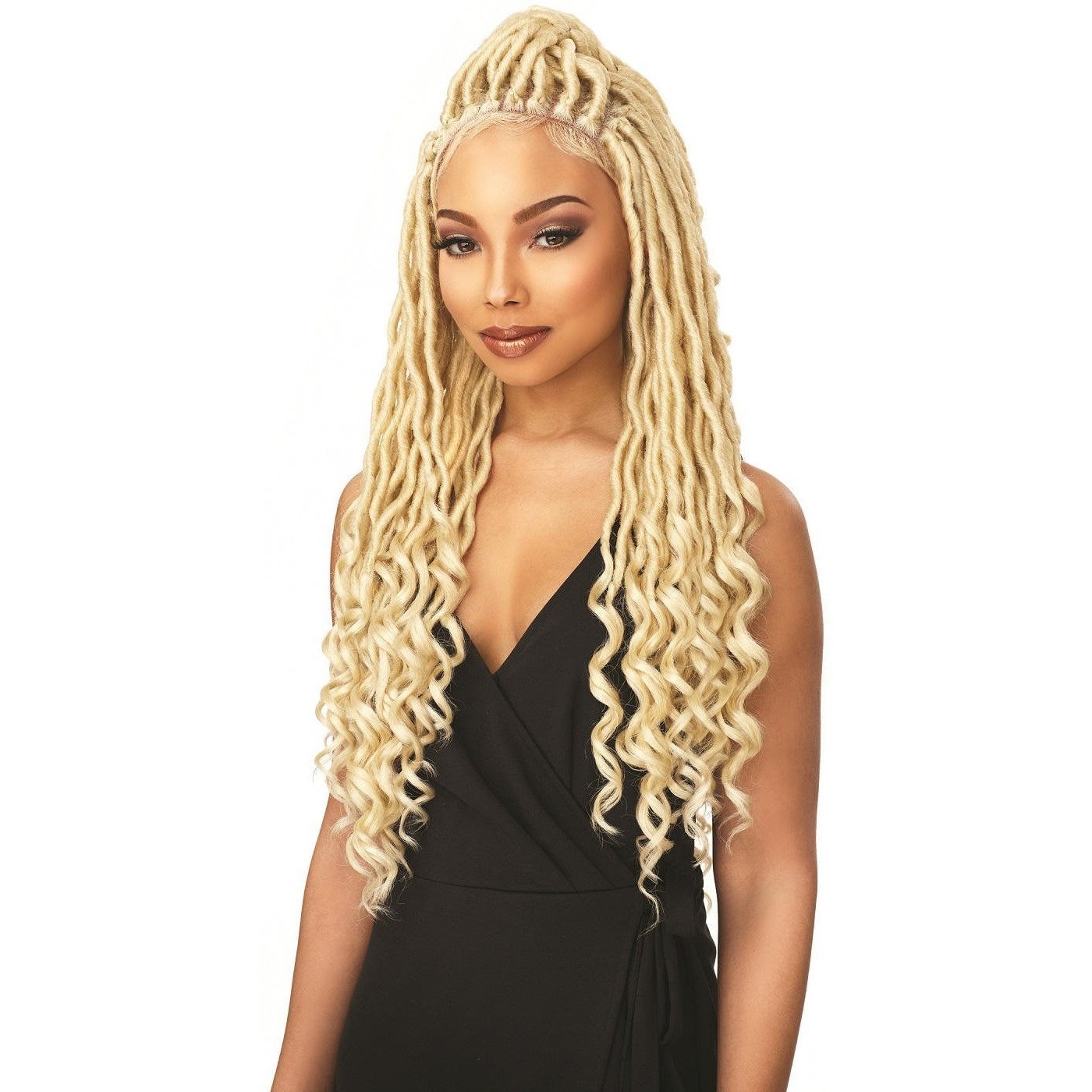 Sensationnel Cloud 9 Hand-Tied Parting Braided Synthetic Swiss Lace Wig – Goddess Locs
