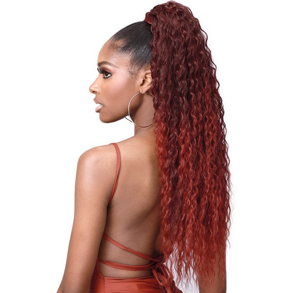 Bobbi Boss Miss Origin Tress Up Human Hair Blend Drawstring Ponytail - MOD026 Brazilian Wave 28