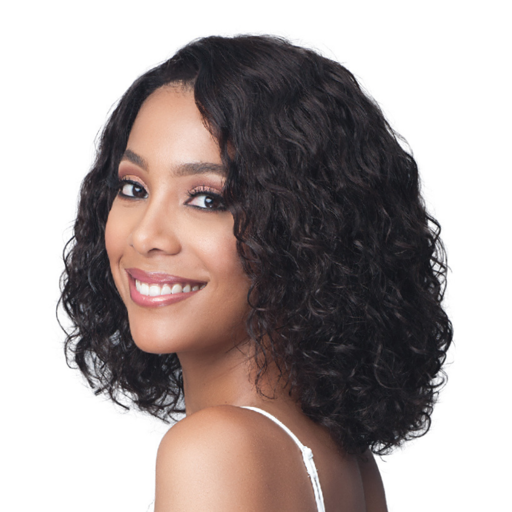 Bobbi Boss 100% Unprocessed Human Hair Lace Front Wig - MHLF422 Water Curl 12