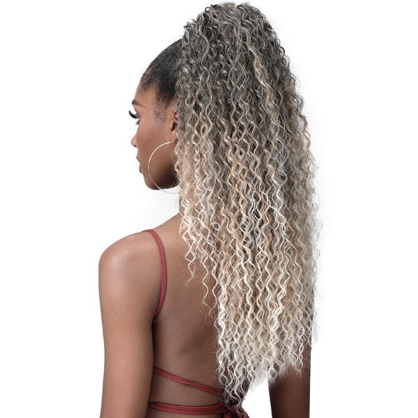 Bobbi Boss Miss Origin Tress Up Human Hair Blend Drawstring Ponytail - MOD023 Water Wave 28