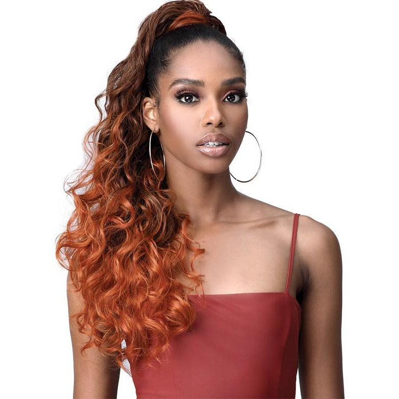 Bobbi Boss Miss Origin Tress Up Human Hair Blend Drawstring Ponytail - MOD021 Ocean Wave 28
